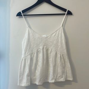 New White Babydoll Tank Top